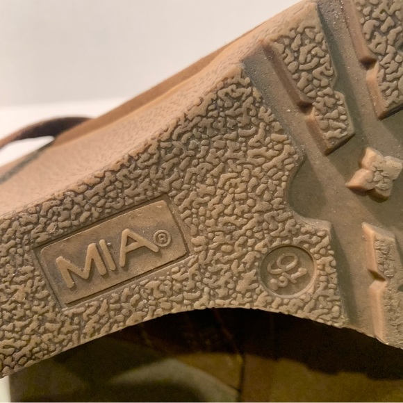 MIA Wedge Leather Suede Shoes Lace up Size 9.5 - Picture 6 of 8